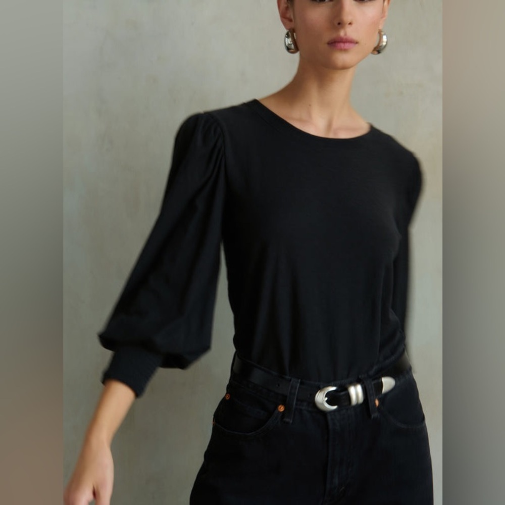Nation LTD Black Loren Tee Sz XS